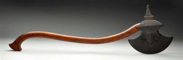 EARLY CURVED HANDLE FIRE AX.                      