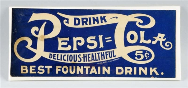 1920S PEPSI CARDBOARD ADVERTISING SIGN.           