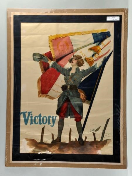 1918 WWI FRENCH "VICTORY" POSTER.                 