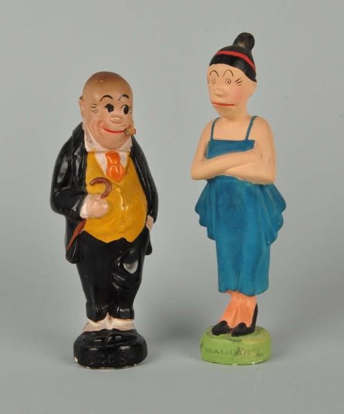LOT OF 2:  MAGGIE AND JIGGS FIGURES.              
