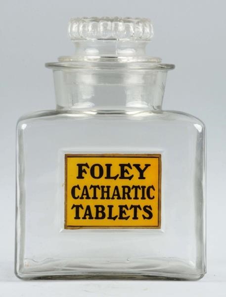 FOLEY CATHARTIC TABLETS DRUG STORE JAR.           