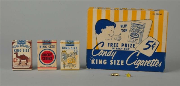VINTAGE CANDY CIGARETTES BOX AND MORE.            
