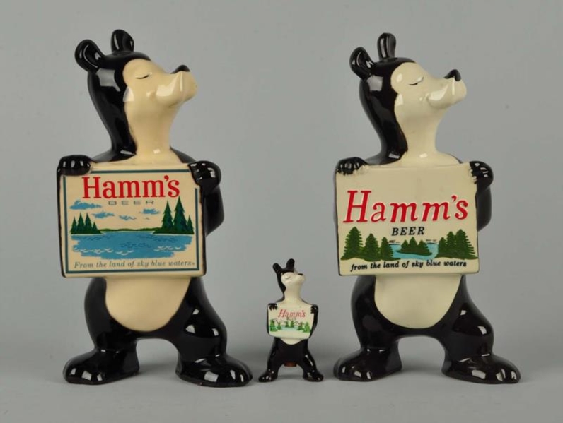 LOT OF 3: HAMMS RED WING BEAR BANK & TWO OTHERS. 