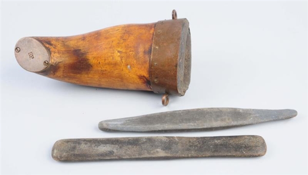 UNUSUAL HORN CARRIER FOR SHARPENING STONES.       