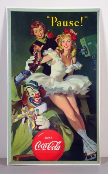 GORGEOUS 1950 COCA-COLA SMALL VERTICAL POSTER.    