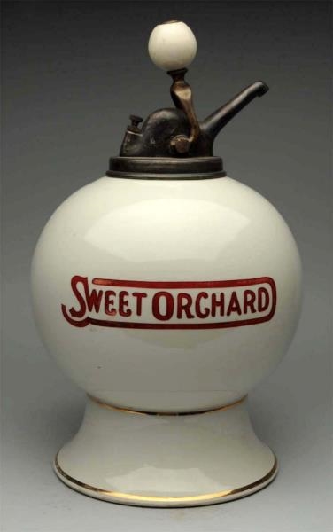 SWEET ORCHARD INCISED SYRUP DISPENSER.            