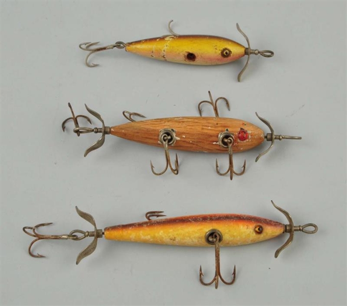 LOT OF 3:  SOUTH BEND UNDERWATER MINNOWS.         