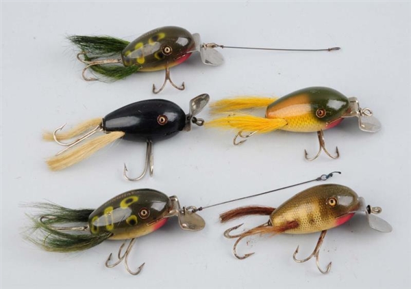 LOT OF 5:  CCB CO. "DINGBAT" FISHING LURES.       