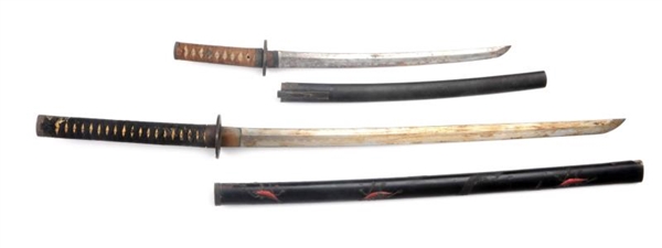 LOT OF 2: SAMURAI TYPE JAPANESE SWORDS.           