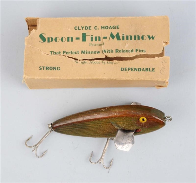 CLYDE HOAGE SPOON FIN MINNOW IN A BOX             