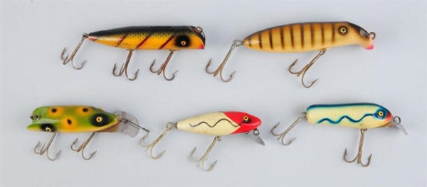 LOT OF 5:  SOUTH BEND BAITS.                      