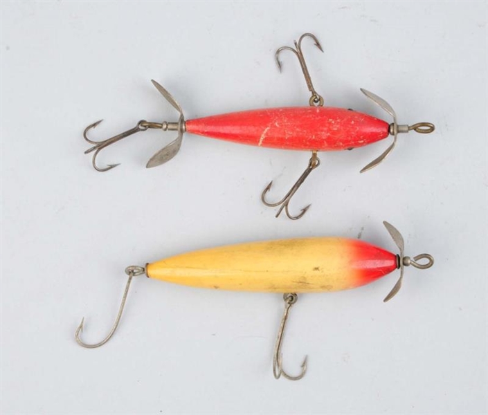 LOT OF 2:WOODEN SHAKESPEARE BAITS.                