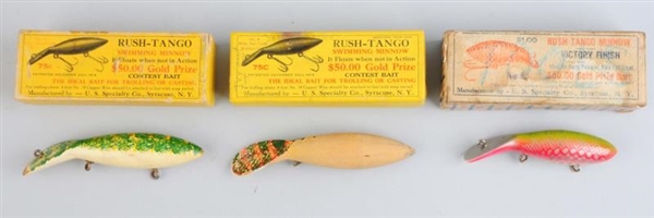 LOT OF 3 "RUSH-TANGO" FISHING LURES               
