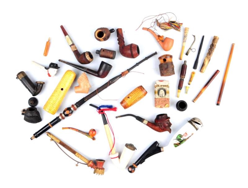 COLLECTIONS OF PIPES & PIPE STEMS.                