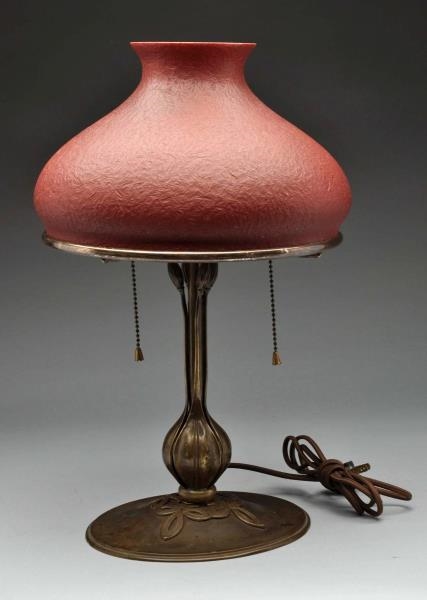 HANDEL TABLE LAMP WITH SHADE - PATENT NUMBERS.    