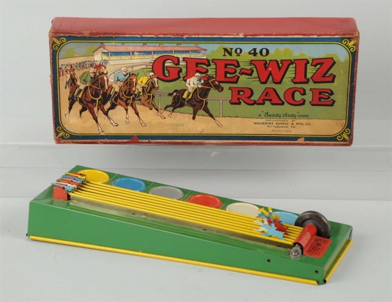 1923 WOLVERINE GEE-WIZ HORSE RACING GAME.         