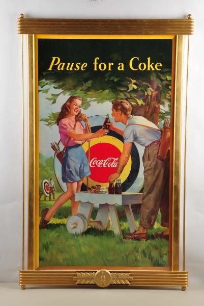 1948 COCA COLA CARDBOARD ADVERTISING SIGN.        