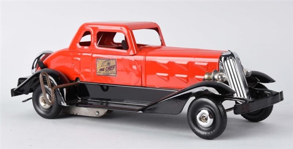 HOGE RED FIRE CHIEF DELUXE COUPE AUTOMOBILE TOY.  