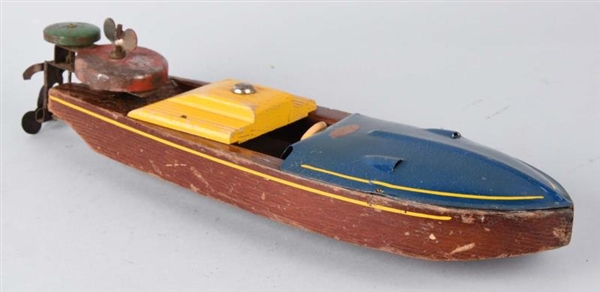 LIBERTY WIND-UP SPEED BOAT TOY.                   
