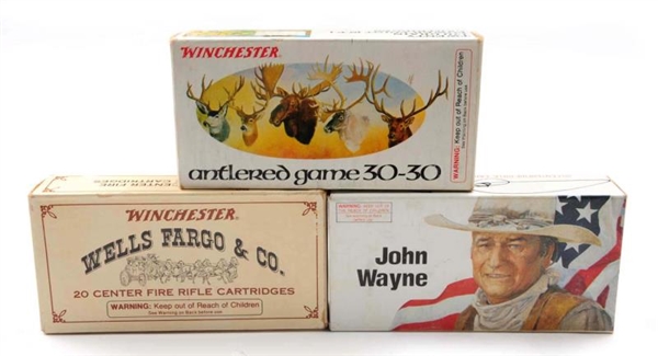 LOT OF 3: BOXES WINCHESTER COMM. AMMO.            
