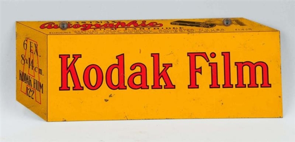 1920S KODAK FILM DOUBLE SIDED TIN SIGN.           