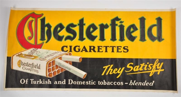 LARGE CHESTERFIELD CIGARETTES BANNER.             
