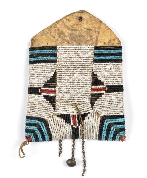 BEADED TAB FROM THE 19TH CENTURY SIOUX-CHEYENNE.  