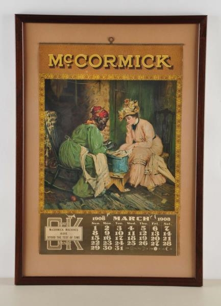 1908 MCCORMICK MACHINES ADVERTISING CALENDAR.     