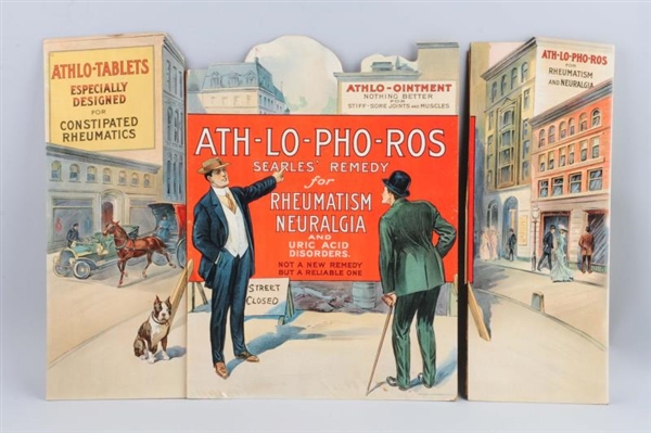 ATH-LO-PHO-ROS TABLETS TRI FOLD ADVERTISING SIGN. 