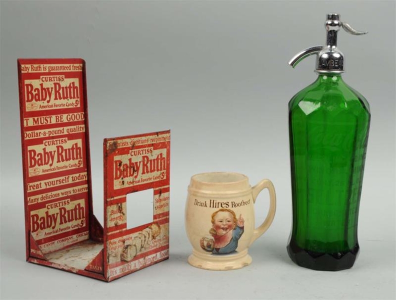 LOT OF 3: ADVERTISING ITEMS.                      