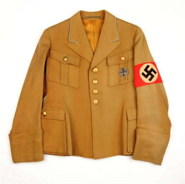 NSDAP UNIFORM & VISOR CAP.                        