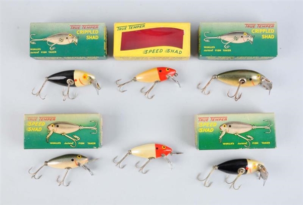 LOT OF 5: TRUE TEMPER BAITS IN BOXES.             