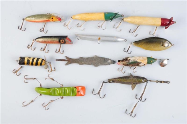 LOT OF  11: ASSORTED LARGE FISHING LURES          