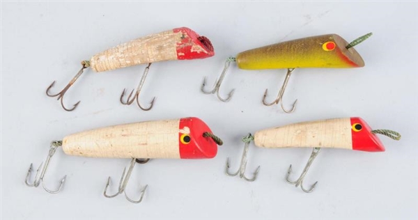 LOT OF 4:  LARGE FISHING LURES.                   