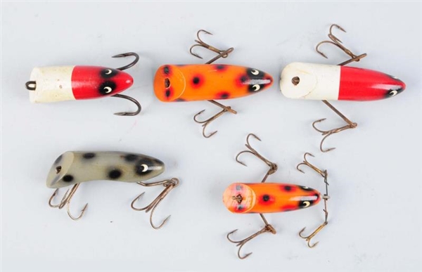 LOT OF 5:  ASSORTED FISHING LURES.                