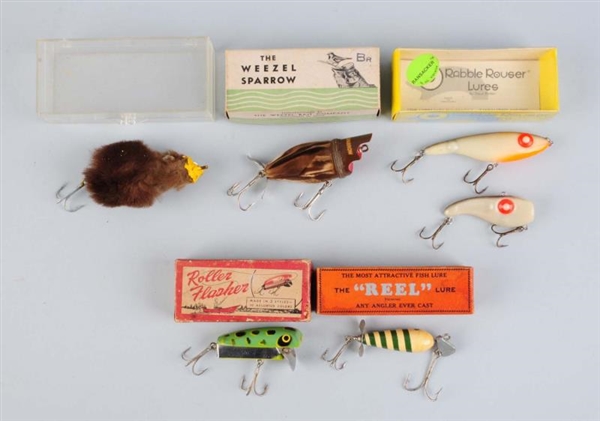 LOT OF 5:  ASSORTED FISHING LURES IN BOXES        