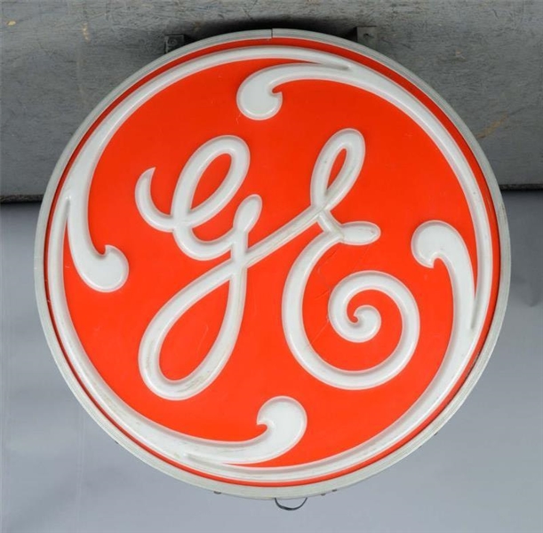 ROUND GENERAL ELECTRIC OUTDOOR TRADE SIGN         