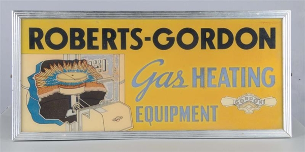 ROBERTS-GORDON GAS HEATING ADVERTISING SIGN       