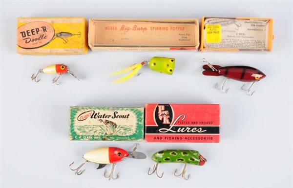 LOT OF 5:  ASSORTED BAITS IN BOXES.               