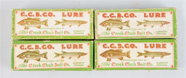 LOT OF 4: CCB CO. END LABEL BOXES.                