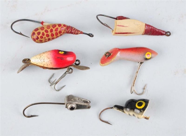 LOT OF 6: SMALL FISHING LURES.                    