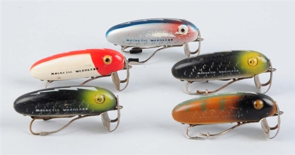 LOT OF 5: CLYDE HOAGE BAITS.                      