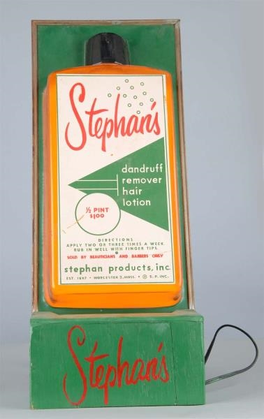 STEPHANS DANDRUFF SHAMPOO COUNTERTOP DISPLAY SIGN