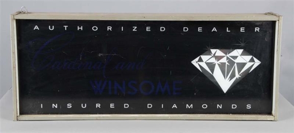 CARDINAL AND WINSOME DIAMONDS SPINNER TRADE SIGN  