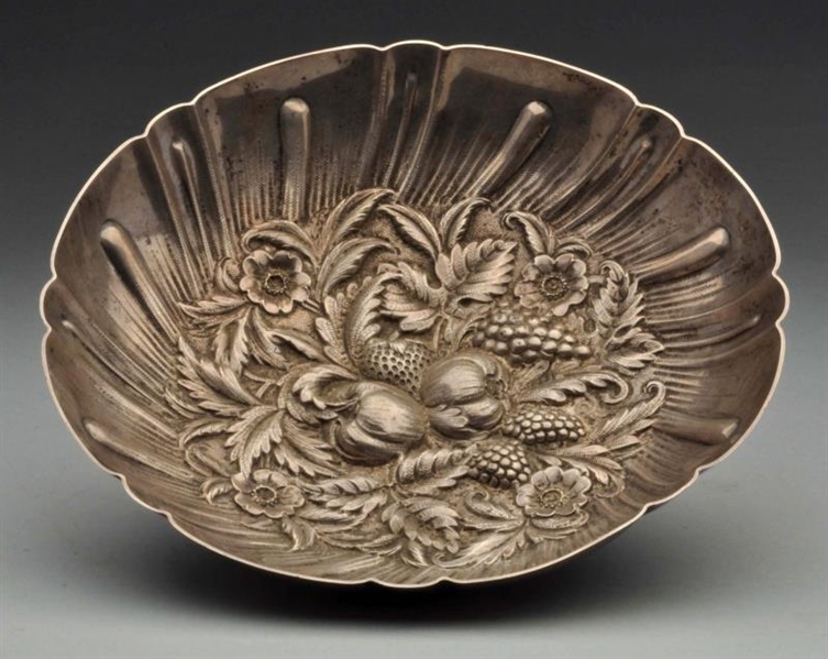 STERLING SILVER DECORATIVE BOWL.                  