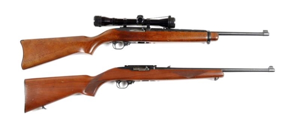 **LOT OF 2: RUGER SEMI-AUTOMATIC RIFLES.          