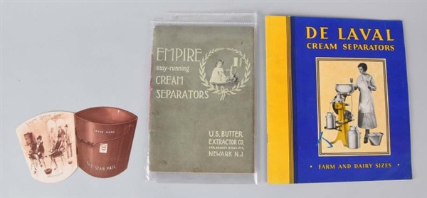 LOT OF 3: EARLY ADVERTISING PAPER ITEMS.          