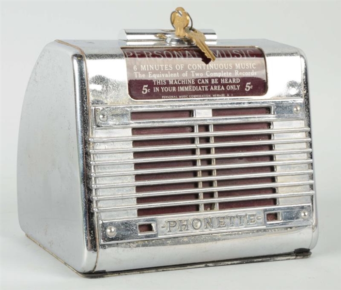 1950S PHONETTE JUKE BOX WALL MOUNT.               