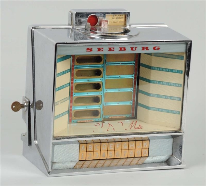 SEEBURG MODEL 3W100 WALL-O-MATIC JUKE BOX.        
