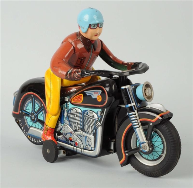 MODERN TOYS JAPAN MOTORCYCLE POLICE MECHANICAL TOY